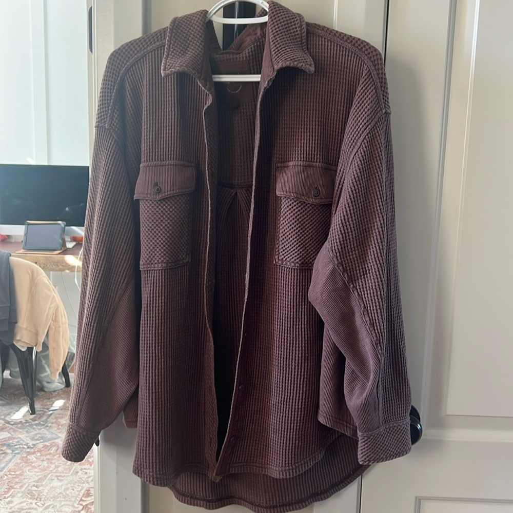 Aerie waffle button down
